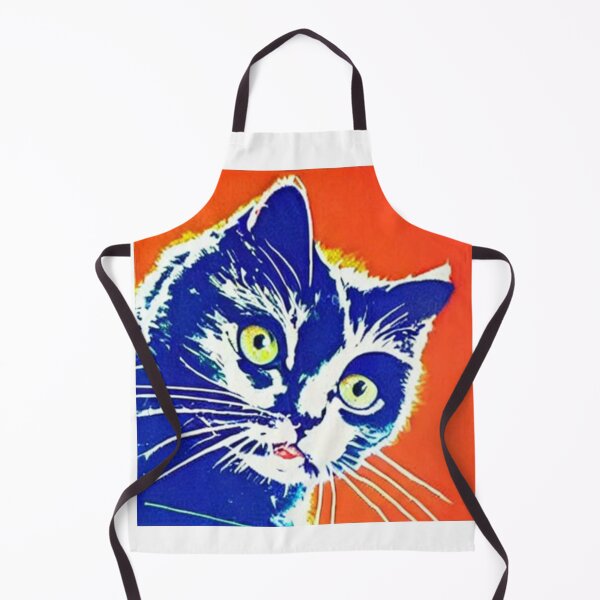 Item preview, Colourful Pop Art Cat Portrait | Original artwork in the style of Andy Wahrol's iconic "Marilyn's Diptych" screenpainting artwork designed and sold by ArtworkbyEmmy.