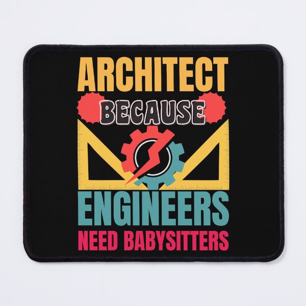 Item preview, Architect Because Engineers Need Babysitters Funny Retro Vintage Design designed and sold by CandyDroidMerch.