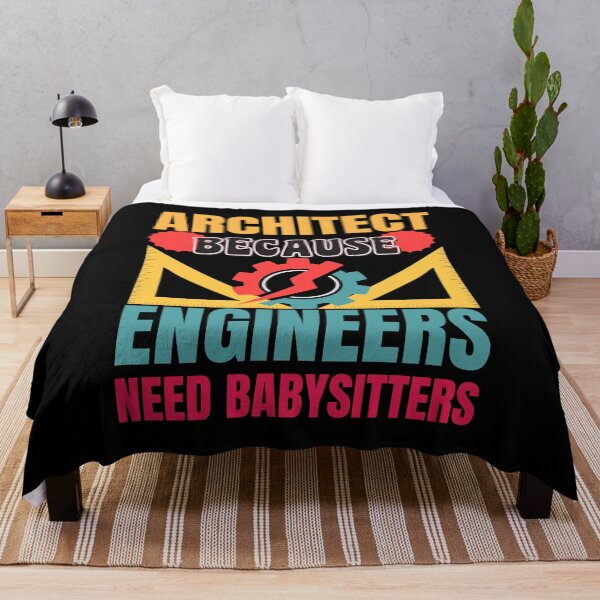Item preview, Architect Because Engineers Need Babysitters Funny Retro Vintage Design designed and sold by CandyDroidMerch.