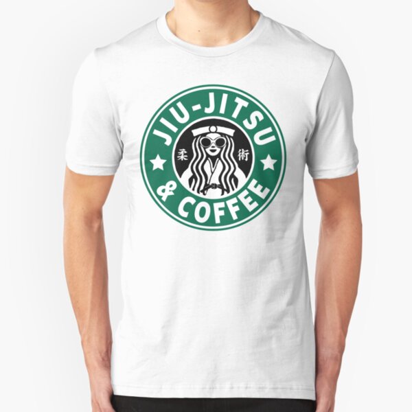 JIU JITSU AND COFFEE - FUNNY BRAZILIAN JIU JITSU Slim Fit T-Shirt