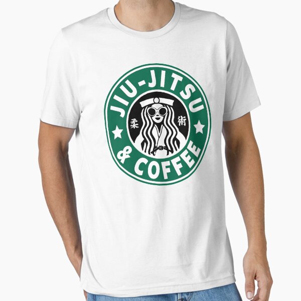 Vista previa del artículo con la obra «JIU JITSU Y CAFÉ - FUNNY BRAZILIAN JIU JITSU», diseñado y vendido por ShirtWreck.
