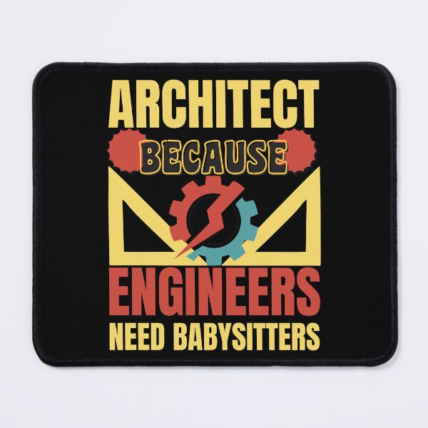 Item preview, Architect Because Engineers Need Babysitters Funny Retro Vintage Design designed and sold by CandyDroidMerch.