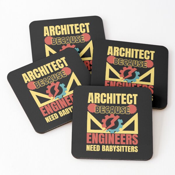 Item preview, Architect Because Engineers Need Babysitters Funny Retro Vintage Design designed and sold by CandyDroidMerch.