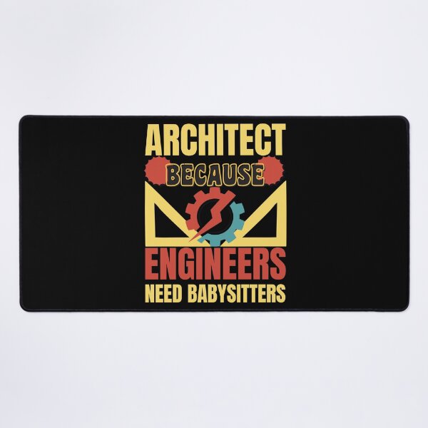 Item preview, Architect Because Engineers Need Babysitters Funny Retro Vintage Design designed and sold by CandyDroidMerch.