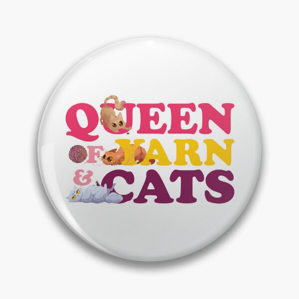 Item preview, Queen of Yarn and Cats designed and sold by chillaxcats.