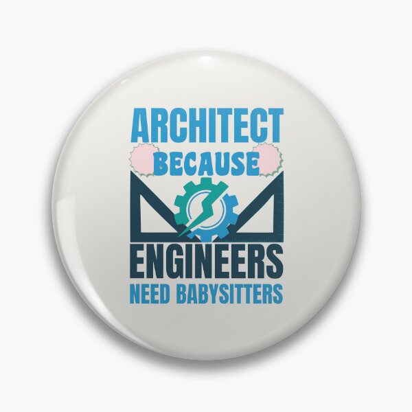 Item preview, Architect Because Engineers Need Babysitters Funny Retro Vintage Design designed and sold by CandyDroidMerch.