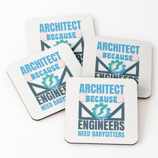 Item preview, Architect Because Engineers Need Babysitters Funny Retro Vintage Design designed and sold by CandyDroidMerch.