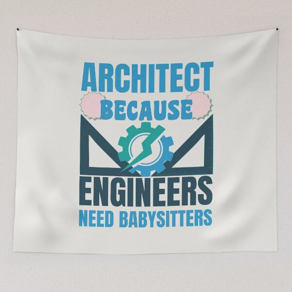 Item preview, Architect Because Engineers Need Babysitters Funny Retro Vintage Design designed and sold by CandyDroidMerch.