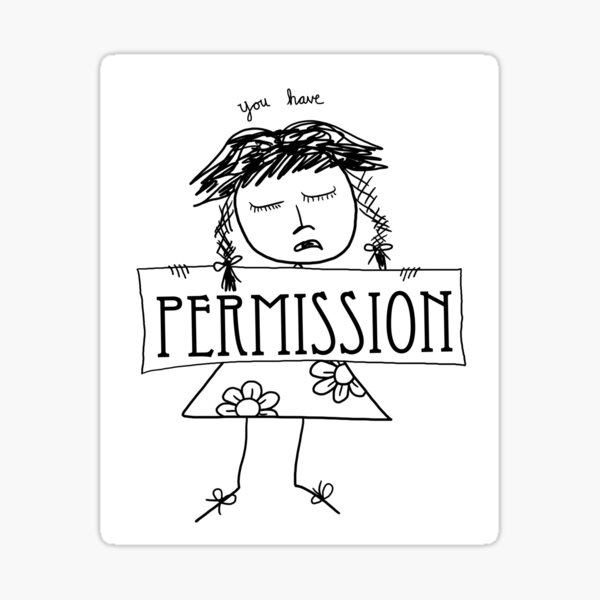 Zelda's Permission (0123) Sticker