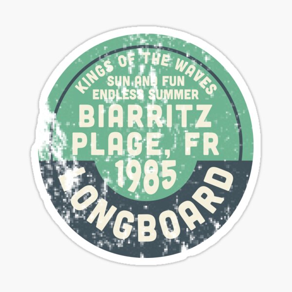 Retro Biarritz Plage Sticker