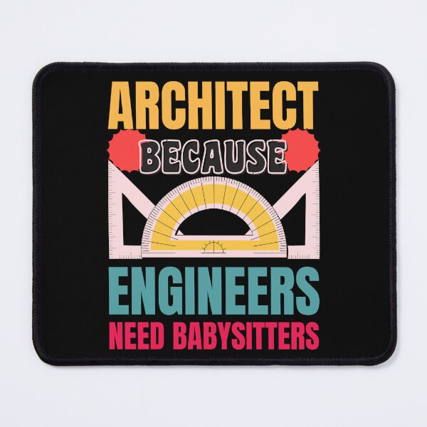 Item preview, Architect Because Engineers Need Babysitters Funny Retro Vintage Design designed and sold by CandyDroidMerch.