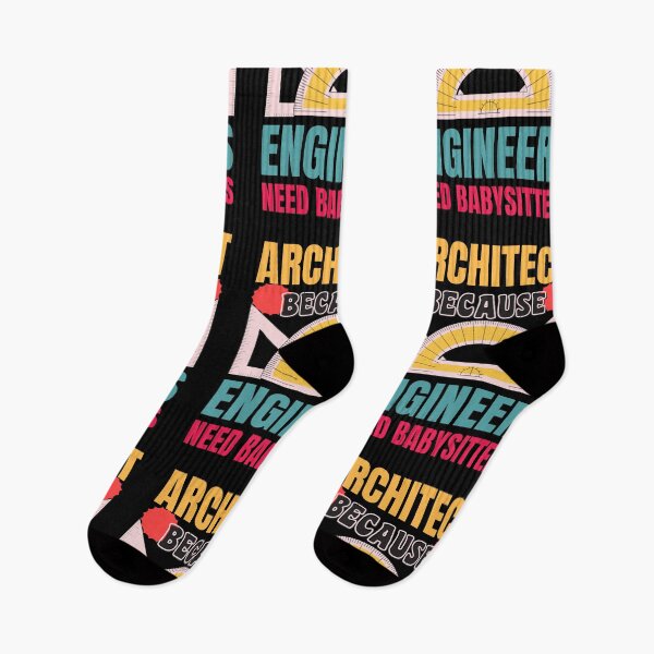 Item preview, Architect Because Engineers Need Babysitters Funny Retro Vintage Design designed and sold by CandyDroidMerch.