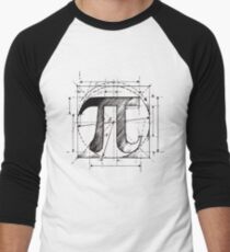 Pi Symbol Sketch Men's Baseball ¾ T-Shirt