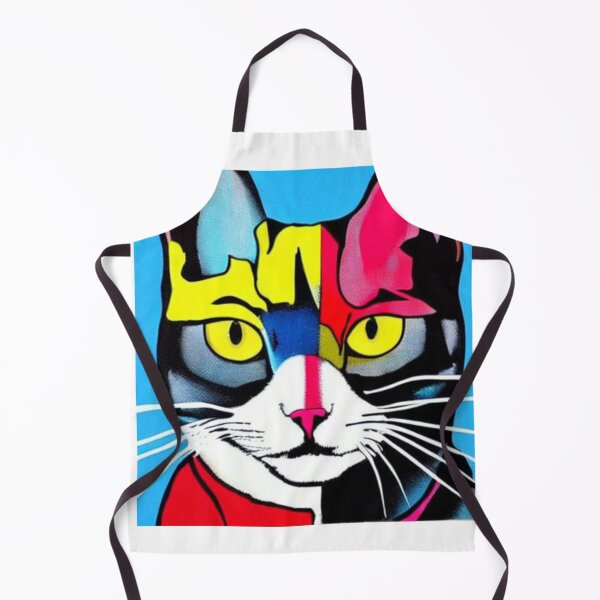 Item preview, Colourful Pop Art Cat Portrait | Original artwork in the style of Andy Wahrol's iconic "Marilyn's Diptych" screenpainting artwork designed and sold by ArtworkbyEmmy.