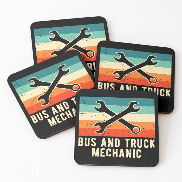 Item preview, Retro Bus and Truck Mechanic designed and sold by NestaReign.