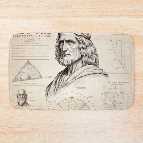 Item preview, Leonardo DaVinci Portrait in Fibonacci Style Spiral Infographic Hand Drawn  designed and sold by RAGANADesign.