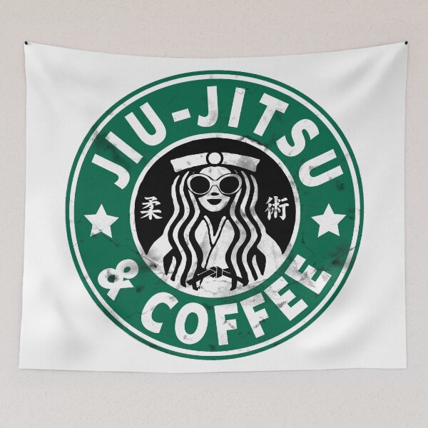 Item preview, JIU JITSU AND COFFEE - FUNNY BRAZILIAN JIU JITSU designed and sold by ShirtWreck.