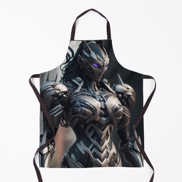 Item preview, dark black mech suit girl designed and sold by wiztech3d.