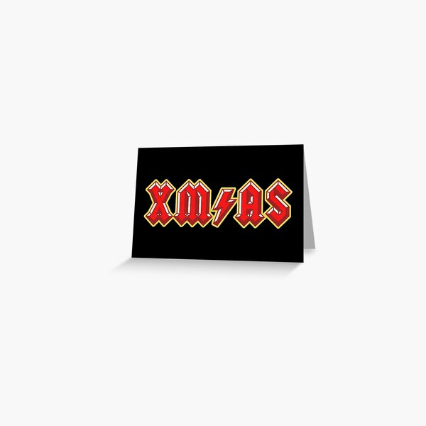 XM/AS (3D) - Cool Rock Music Christmas Design Greeting Card