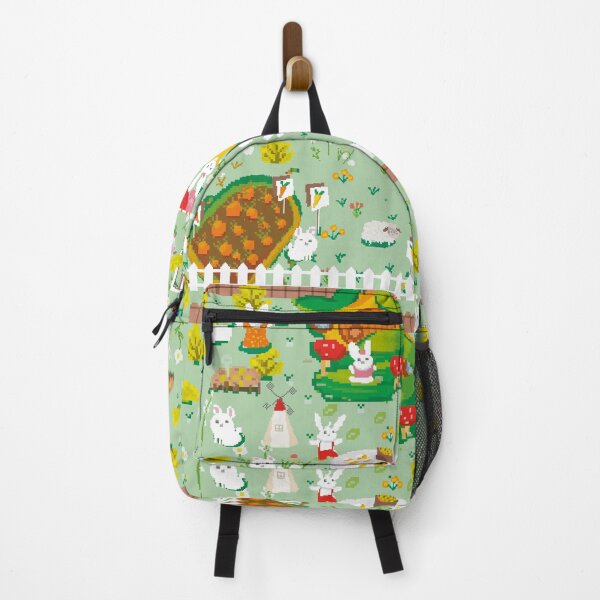 Item preview, Happy rabbit family farm design in pixel art designed and sold by Daizydrawshop.
