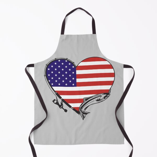 Item preview, American Flag Fishing Fisherman USA Fish Heart Rod designed and sold by facePale.