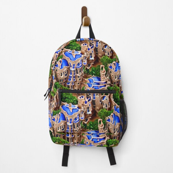 Item preview, Brown and Blue Artsy Houses - Seamless Pattern designed and sold by Chubuter.