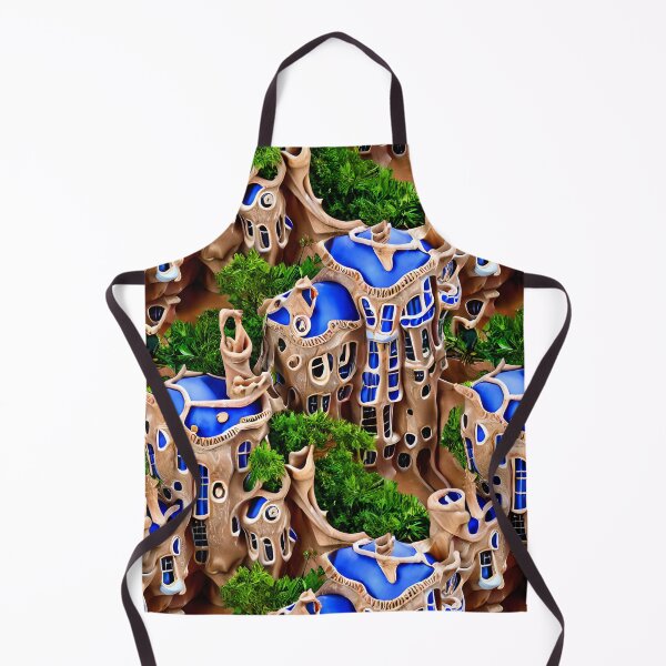 Item preview, Brown and Blue Artsy Houses - Seamless Pattern designed and sold by Chubuter.