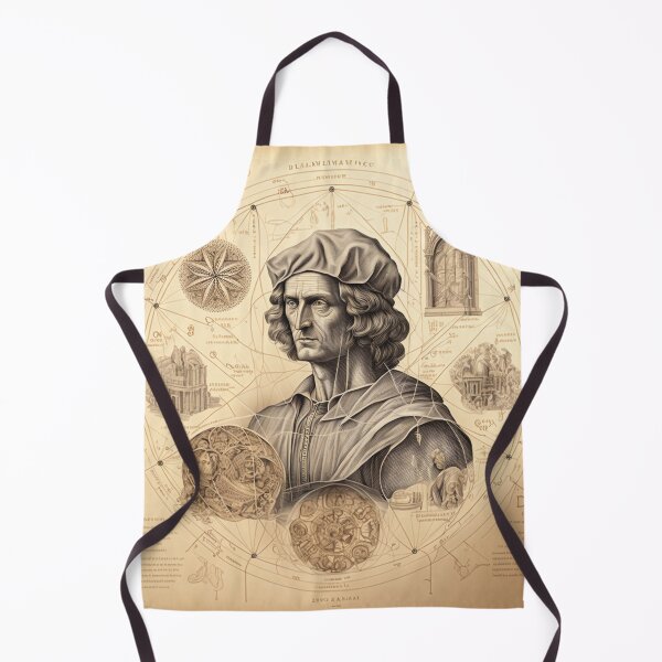 Item preview, Leonardo DaVinci Portrait in Fibonacci Style Spiral Infographic Hand Drawn  designed and sold by RAGANADesign.