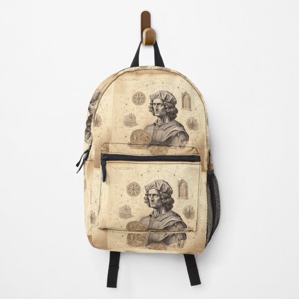 Item preview, Leonardo DaVinci Portrait in Fibonacci Style Spiral Infographic Hand Drawn  designed and sold by RAGANADesign.