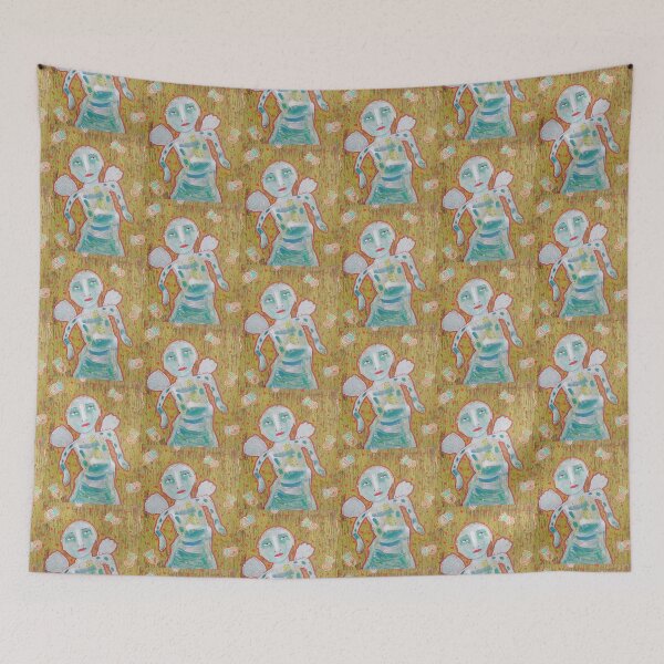 Item preview, Slightly Weird Dancing Angel designed and sold by BeaOutsiderArt.