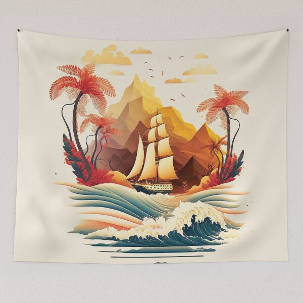 Item preview, Landscape ocean palm tree#4 designed and sold by FunArt4You.