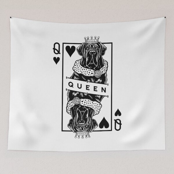Item preview, Neapolitan Mastiff Queen Of Hearts Funny Dog Lover Pop Art designed and sold by GrandeDuc.
