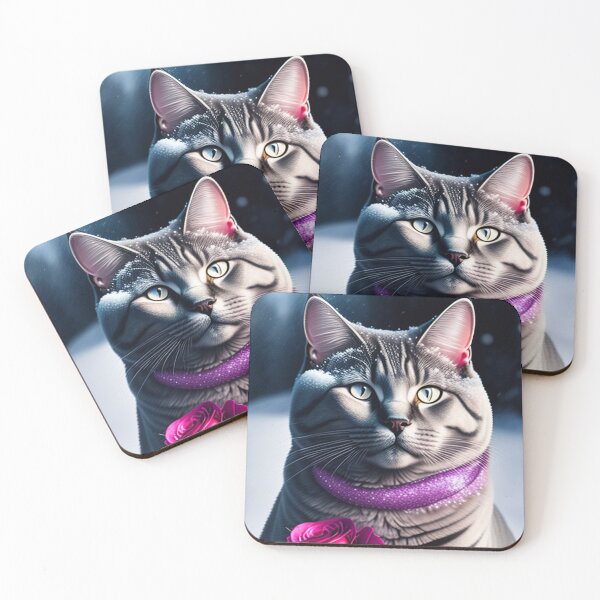 Item preview, Mystical Bloom: British Shorthair Cat and Rose Create a Spellbinding Scene designed and sold by Nocturne  Paws.