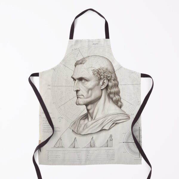 Item preview, Leonardo DaVinci Portrait in Fibonacci Style Spiral Infographic Hand Drawn  designed and sold by RAGANADesign.