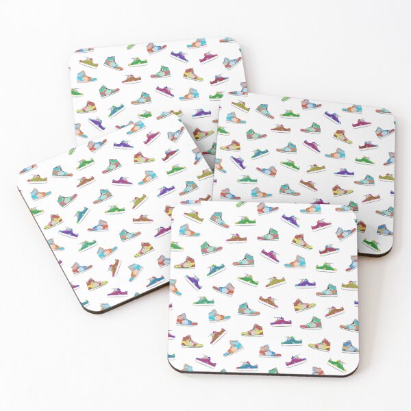 Item preview, sneaker illustration pattern - retro sneaker shoe collection designed and sold by ohaniki.