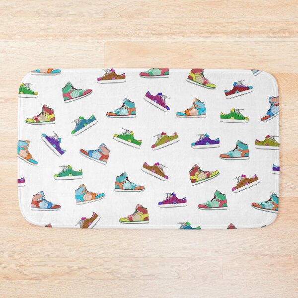 Item preview, sneaker illustration pattern - retro sneaker shoe collection designed and sold by ohaniki.