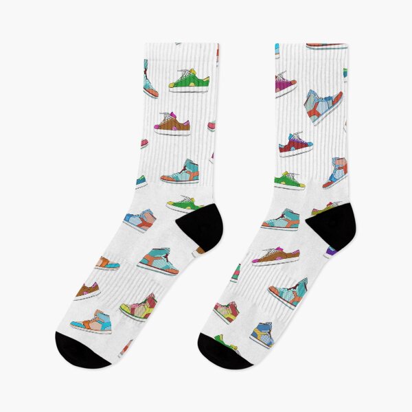 Item preview, sneaker illustration pattern - retro sneaker shoe collection designed and sold by ohaniki.