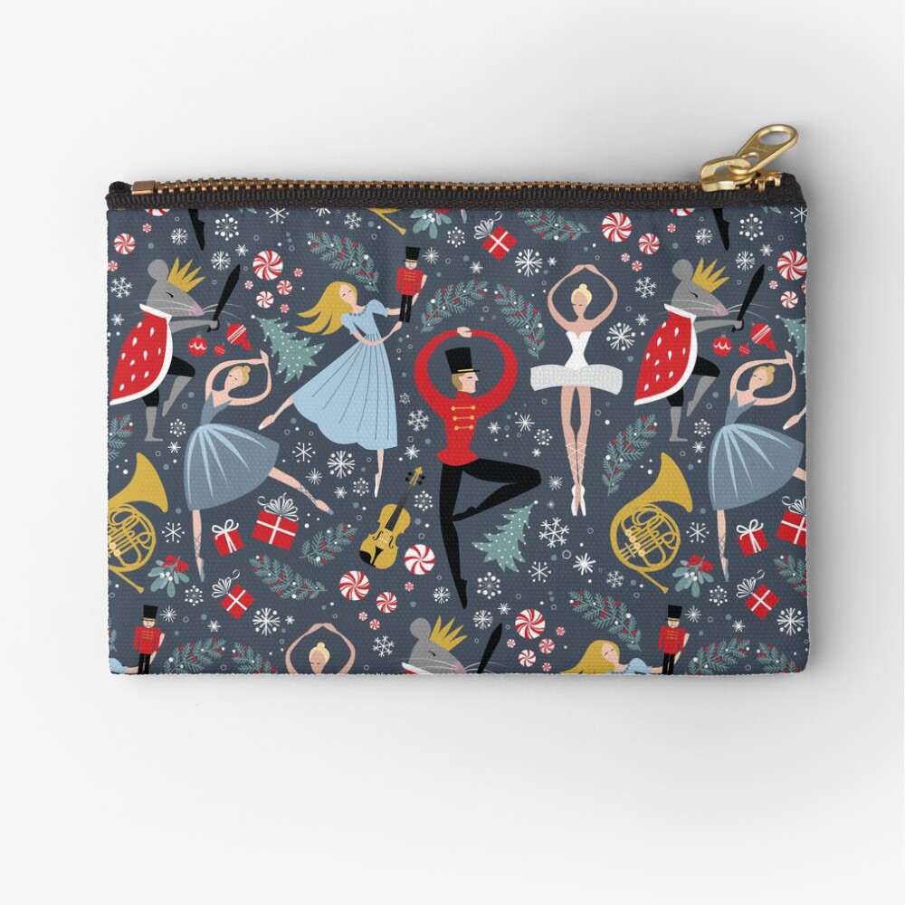 Clara's Nutcracker Ballet repeat by Robin Pickens Zipper Pouch