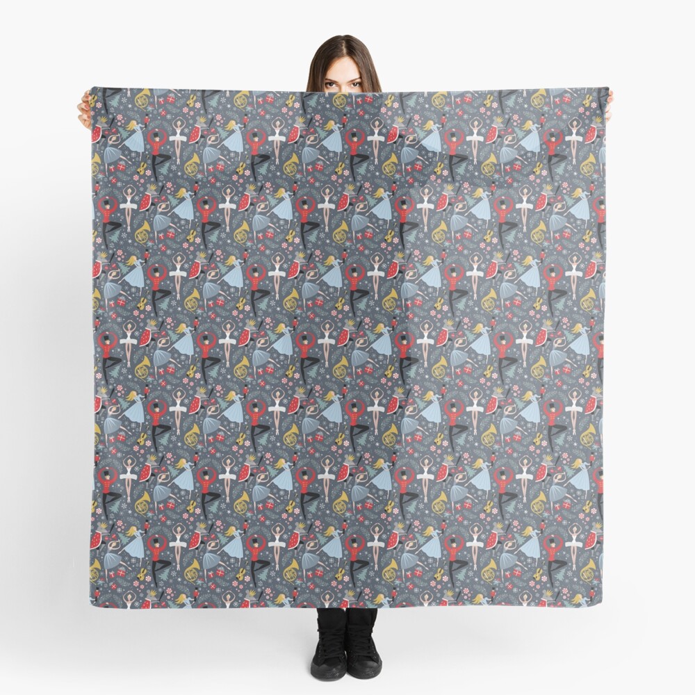 Clara's Nutcracker Ballet repeat by Robin Pickens Scarf
