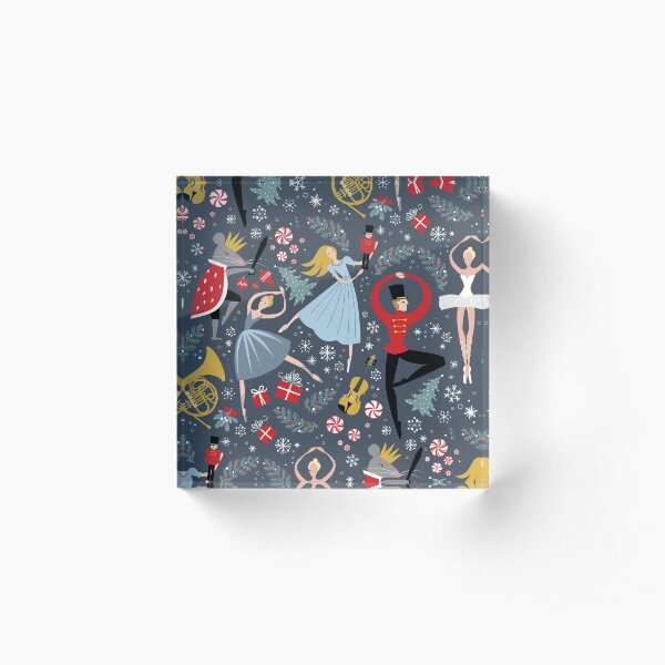 Clara's Nutcracker Ballet repeat by Robin Pickens Acrylic Block