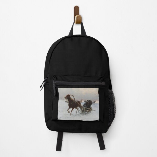 Item preview, Winter scenery - Caravan of Sleighs by Alfred Wierusz-Kowalski designed and sold by AR-shop.