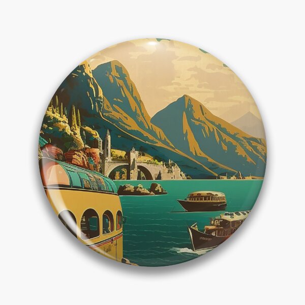 Item preview, Romania Vintage Travel Art Poster designed and sold by OldTravelArt.