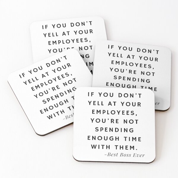 Item preview, Best Boss Ever Quotes about Yelling (White) designed and sold by nipanee.