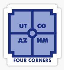 Four Corners - Blue Sticker