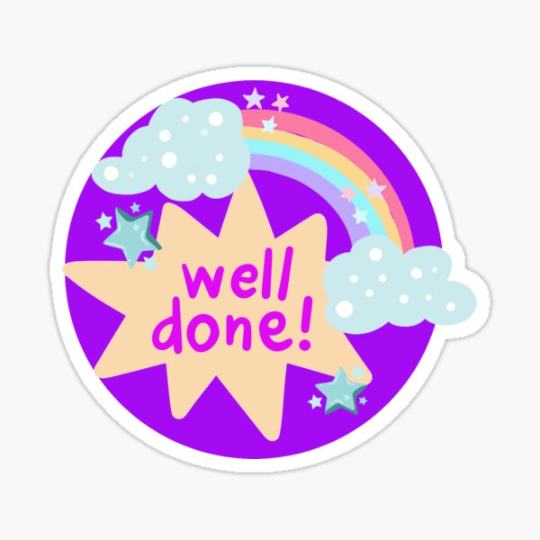 GOOD JOB WELL DONE TEACHER STICKERS ENVELOPE SEALS SCRAPBOOK STICKERS-2  SIZES