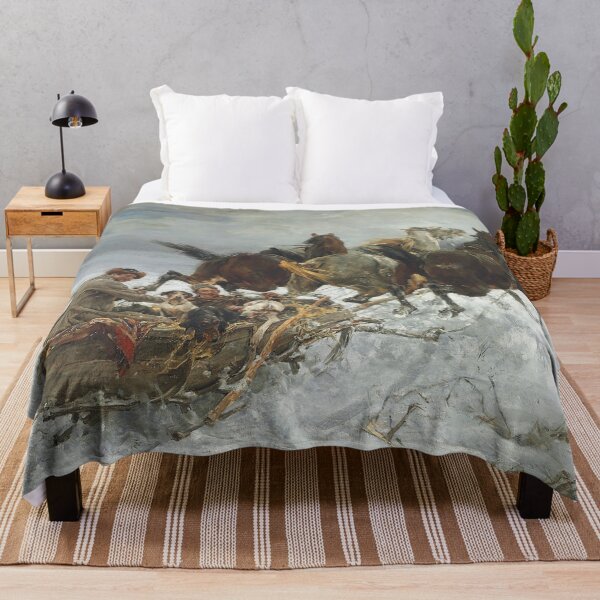 Item preview, Winter scenery - Kulig by Alfred Wierusz-Kowalski designed and sold by AR-shop.