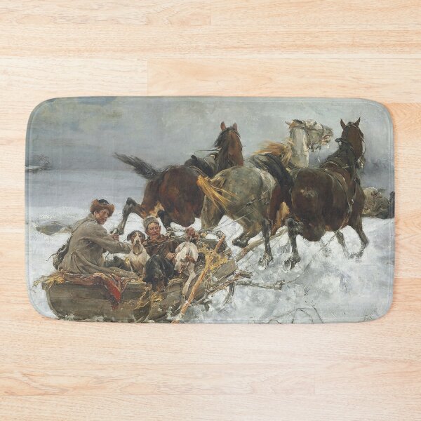 Item preview, Winter scenery - Kulig by Alfred Wierusz-Kowalski designed and sold by AR-shop.