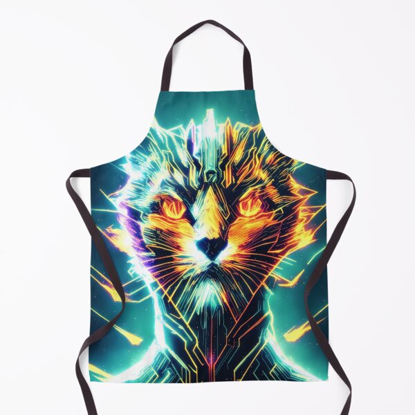 Item preview, Abstract electrified cyborg cat designed and sold by DeadlyPretzel.