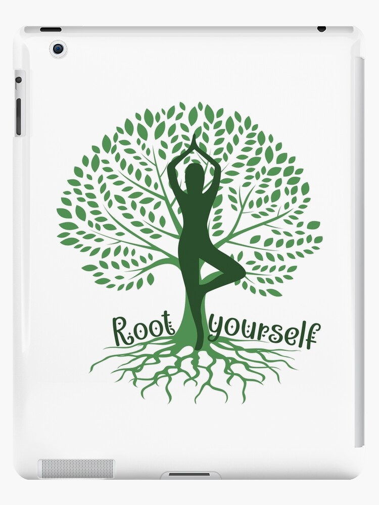Aurora Borealis Yoga Tree Pose Hardcover Journal for Sale by