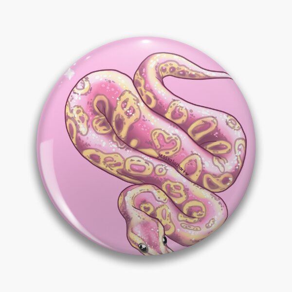 Artikelvorschau, Niedliche rosa und gelbe Kugelpythonschlange entworfen und verkauft von jessvaluchart.